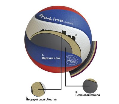 Волейбольный мяч Gala Pro-Line BV5591S, фото 2 